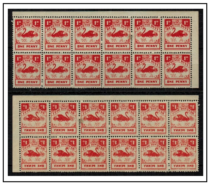 WESTERN AUSTRALIA - 1955 1d red 