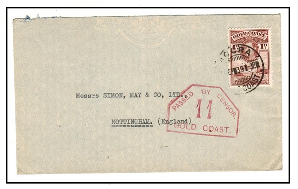 GOLD COAST - 1939 1d rate 