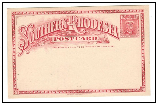 SOUTHERN RHODESIA - 1924 1 1/2d rose PSC unused.  H&G 2.