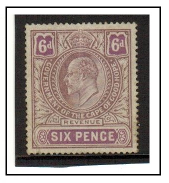 CAPE OF GOOD HOPE - 1903 6d purple and magenta REVENUE mint.