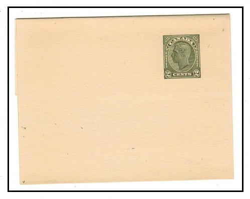 CANADA - 1951 2c olive green on cream postal stationery wrapper unused.  H&G 35.