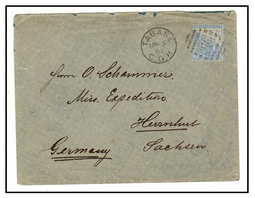 CAPE OF GOOD HOPE - 1901 2 1/2d rate cover to Germany cancelled 