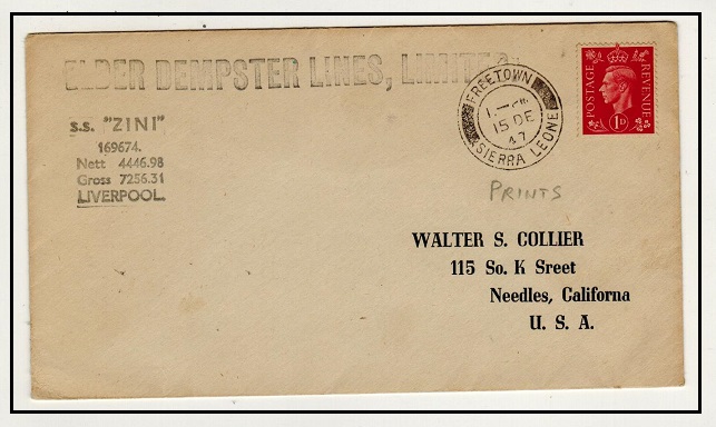 Sierra Leone Postal Enveloppe Hg 9/05 To USA Backstamped B3 Freetown Ap 