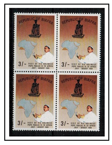 BIAFRA - 1969 3/- brown 