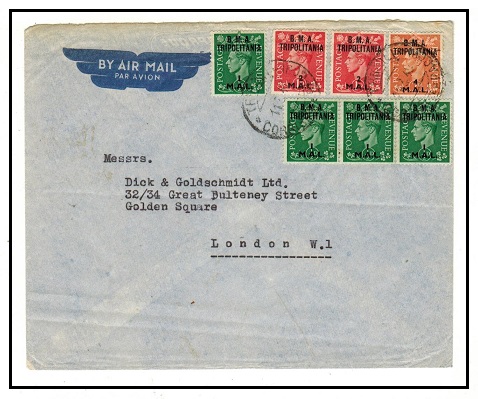 B.O.F.I.C. - 1949 12m rate cover to UK used at TRIPLOI.