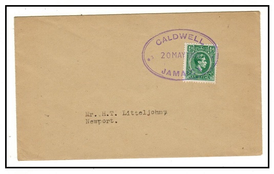 Postal Stationery H&G #7 Jamaica postal card 1877 Buff Vintage 