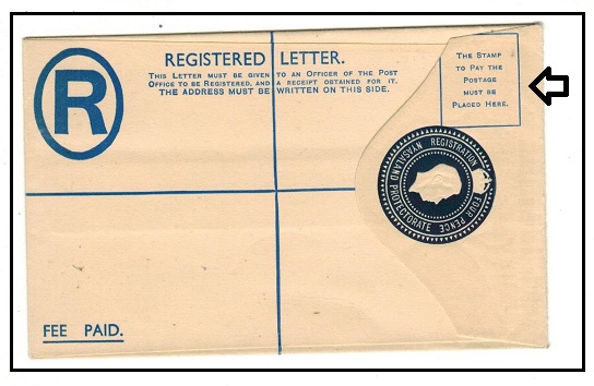 NYASALAND - 1938 4d dark blue RPSE (size F) unused.  H&G 3.