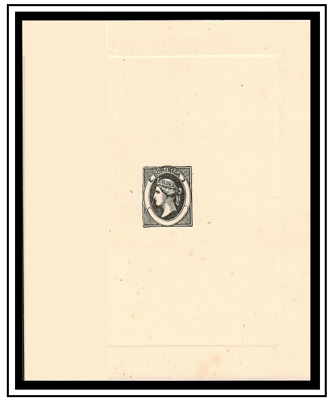 DOMINICA - 1870 recessed DIE PROOF in black of QV