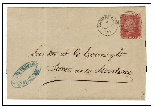 GIBRALTAR - 1876 use of 