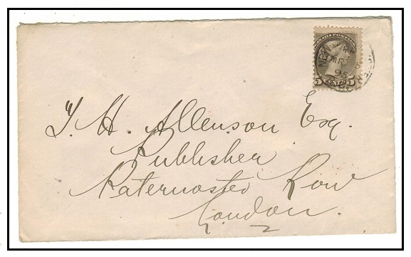 CANADA - 1895 5c rate local cover used at NEW WESTMINSTER.