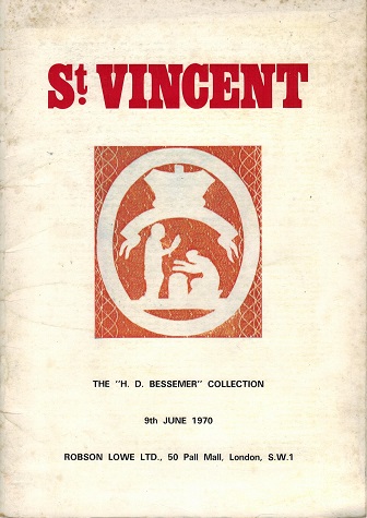 ST.VINCENT - Robson Lowe auction catalogue of June 9th 1970 of the 