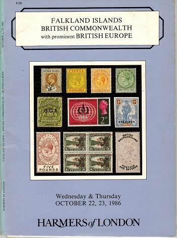 FALKLAND ISLANDS - Harmers of London auction catalogue of the collection of 