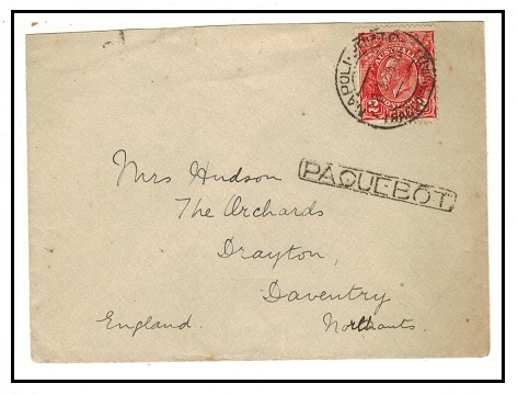 AUSTRALIA - 1933 1d rate cover to UK with 