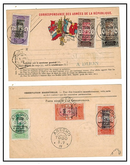 TOGO - 1919 use of illustrated French