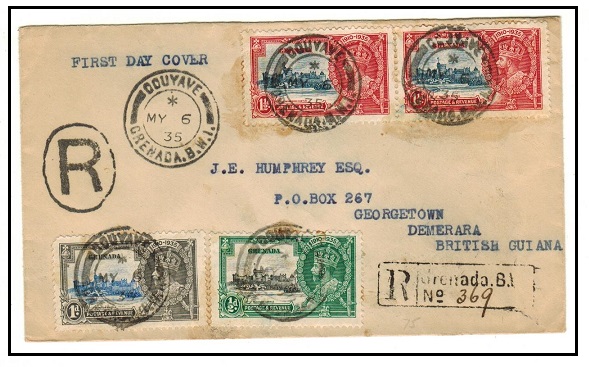 GRENADA - 1935 4 1/2d rate 