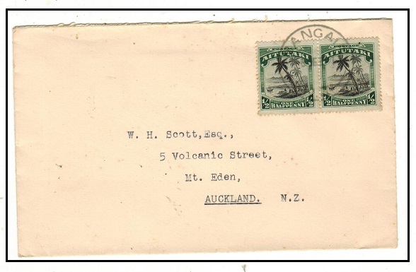 AITUTAKI - 1931 1d rate cover to New Zealand used at MANGAIA.