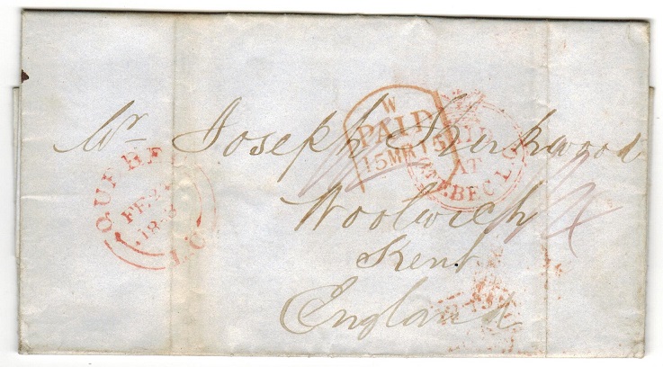 CANADA - 1843 stampless 