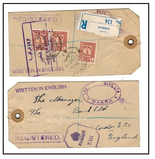 IRAQ - 1942 registered and censored 