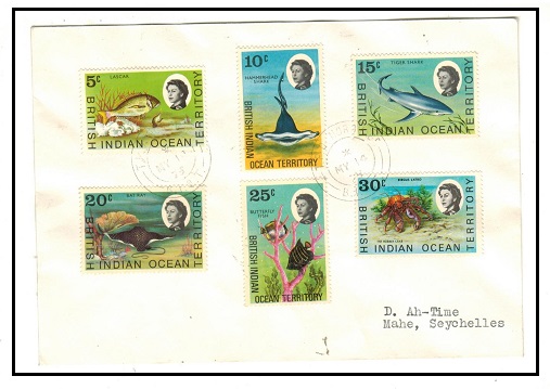 B.I.O.T. - 1975 multi franked cover to Seychelles used at TPO/NORDVAER/B.I.O.T.