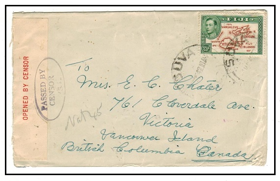 FIJI - 1942 2 1/2d rate 