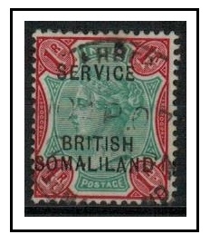 SOMALILAND - 1903 1r green and aniline carmine 