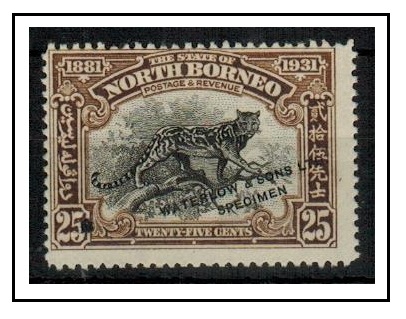 NORTH BORNEO - 1931 25c 