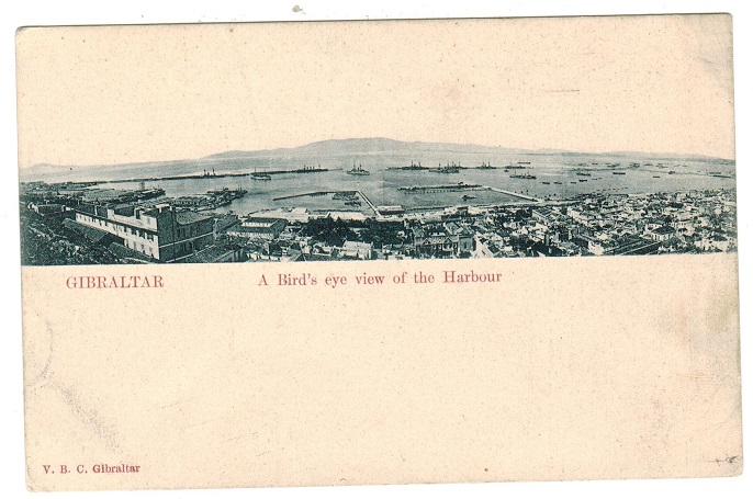 GIBRALTAR - 1902 (circa) picture postcard of harbour.