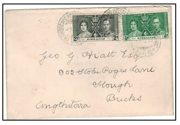GIBRALTAR - 1938 2 1/2d rate 