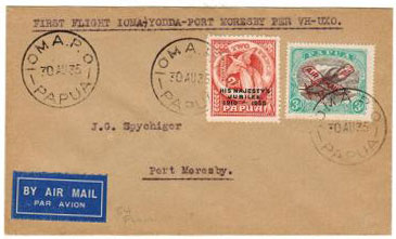 PAPUA - 1935 IOMA to Port Moresby first flight cover.