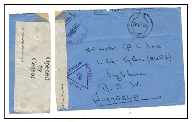 CEYLON - 1942 stampless 