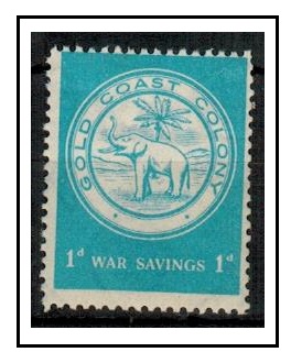 GOLD COAST - 1943 1d blue 