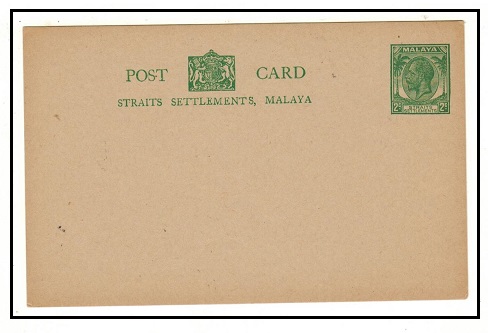 MALAYA - 1935 2c green PSC unused.  H&G 34.