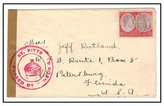 ST.KITTS - 1940 3d rate 