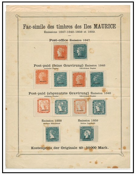 MAURITIUS - 1847-59 1d and 2d 