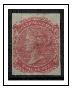 AUSTRALIA (South Australia) - 1868 2d IMPERFORATE COLOUR TRIAL in dull red.
