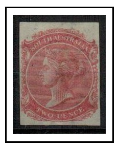 SOUTH AUSTRALIA - 1868 2d IMPERFORATE COLOUR TRIAL in dull red.