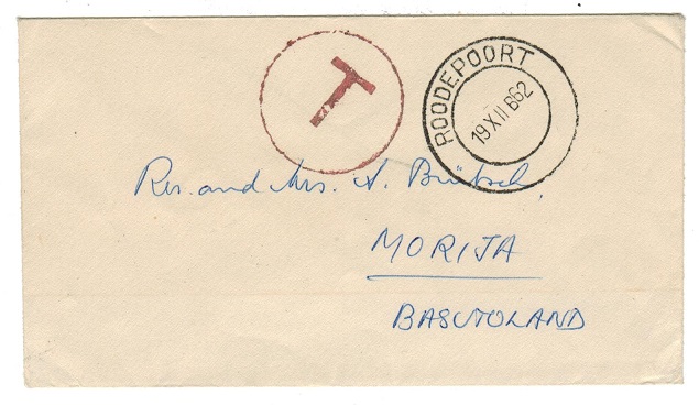 BASUTOLAND - 1962 incoming taxed cover.