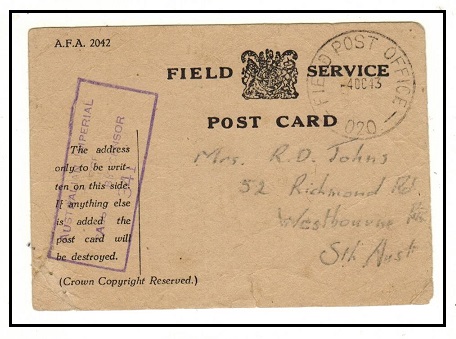 PAPUA - 1943 use of censored 