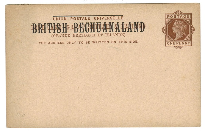 BECHUANALAND - 1888 1d brown on buff PSC unused.  H&G 4.