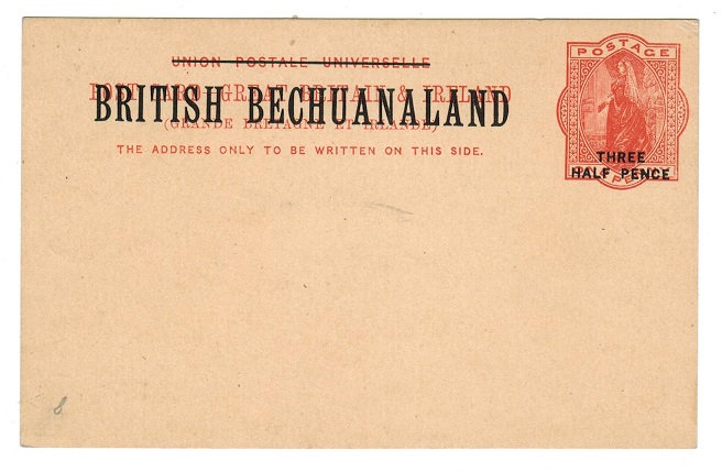 BECHUANALAND - 1893 1 1/2d on 1d red PSC unused.  H&G 8.