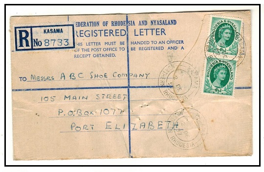 RHODESIA AND NYASALAND - 1957 9d rate use of 