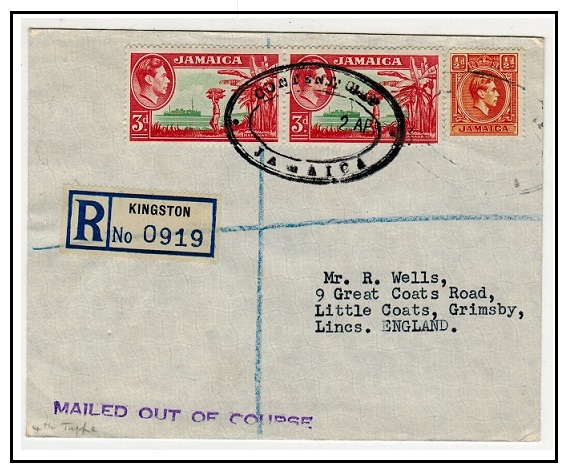 JAMAICA - 1953 6 1/2d registered 