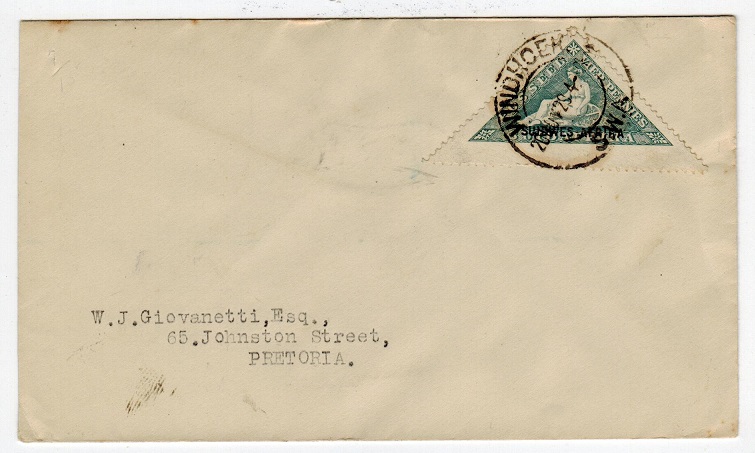 SOUTH WEST AFRICA - 1929 4d cover from WINDHOEK.