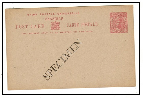 ZANZIBAR - 1936 15c carmine PSRC unused handstamped SPECIMEN diagonally. H&G 36.