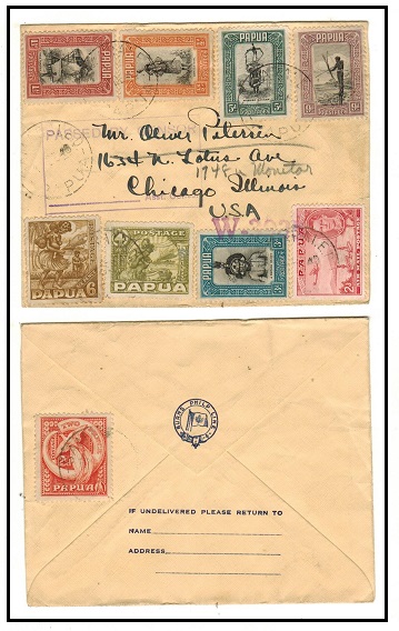 PAPUA - 1940 multi franked 