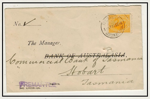 WESTERN AUSTRALIA - 1913 2d rate local cover used at FREEMANTLE.