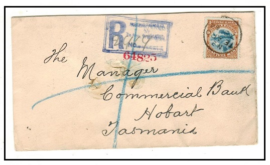 NEW ZEALAND - 1904 1 1/2d rate local registered cover used at TE ARO.
