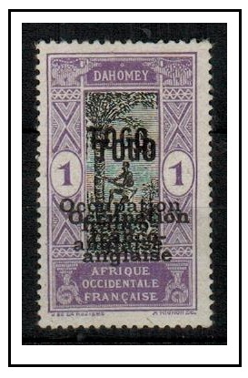 TOGO - 1916 1c black and violet mint with DOUBLE OVERPRINT.  SG 20.