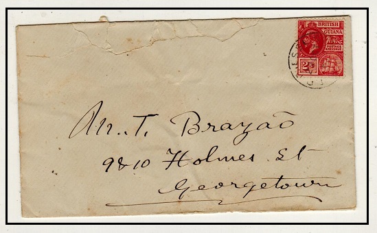 E2a-uprated Sg #272 British Guiana Postal Wrapper-Hg GEORGETOWN Sich Balboa 