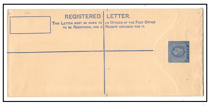 FIJI - 1927 2d + 3d blue RPSE (size H2) unused.  H&G 4a.